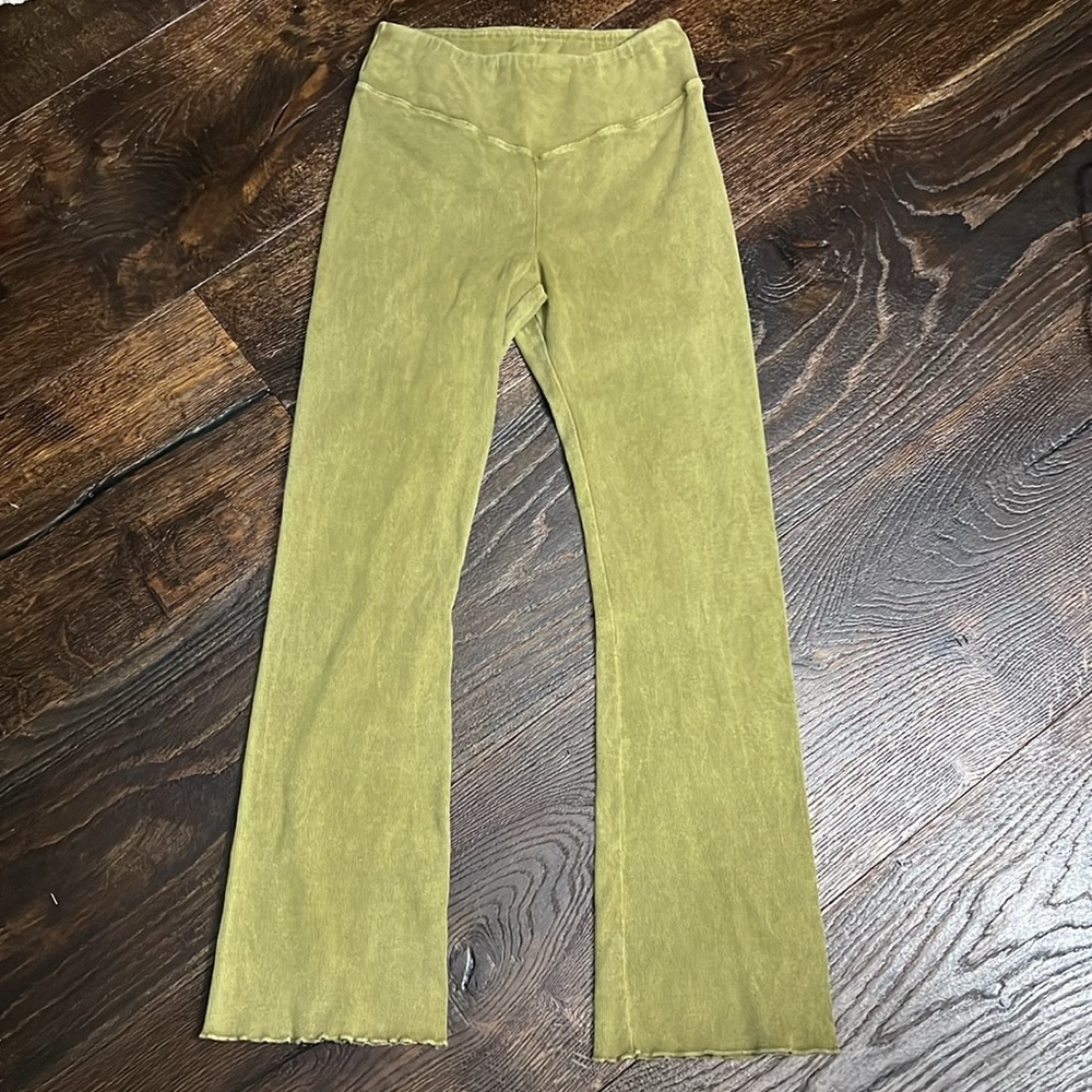 FP Movement Pants Flare Right On High Rise Olive Green - Picture 2 of 7